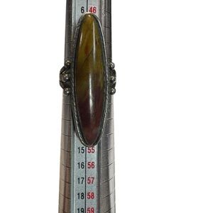 Fred Harvey Silver 925 Ring with Multicolor Stone Native Style